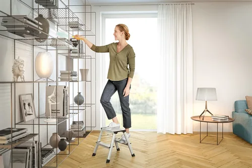 Hailo D60 step stool Aluminium