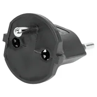 STEFFEN Fixadapter SchuKo Konturenstecker – T12 schwarz - Detailfarbe: Schwarz - Stromanschluss Seite A: T12 - Schalter: Nein - Stromanschluss Seite B: Schuko - Typ: Fixadapter
