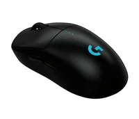 Logitech Gaming-Maus PRO 2 LIGHTSPEED - Maus Features: RGB-Beleuchtung - Seitliche Zusatztasten - Programmierbare Tasten - Scrollrad - Integrierter Speicher - Bedienungsseite: Universal - Detailfarbe: Schwarz - Gewicht: 80 g - Verbindungsart: Verkabelt -