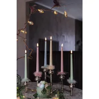 Star Trading LED-Stabkerzen Set Dinner Candy 2 pack, Warmweiss – Rosa - Betriebsart: Batteriebetrieb - Fernbedienung: Nein - Aussenanwendung: Nein - Höhe: 26 cm - Timerfunktion: Ja - Set: Ja