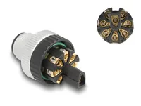 DeLOCK M12 Connector A-coded 8 pin male for mounting with screw connection