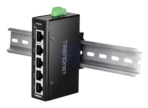 TRENDnet 5-Port Industrial Fast Ethernet DIN-Rail MiniSwitch