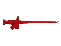 Velleman Klemmprüfspitze HM6410, Rot - Zubehörtyp: Klemmprüfspitze - Schnittstellen: Bananenstecker - Set: Nein - Kabellänge: 0 cm