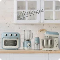 Ariete Milchschäumer Cappuccino Vintage Blau - Produkttyp: Milchschäumer - Detailfarbe: Blau - Milcherwärmung: Ja
