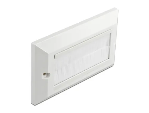 DeLOCK Cable Management Cover 146 x 86 mm with white Brush Strips