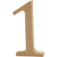 Creativ Company Holzzahl 1 1 Stück - Breite: 2 cm - Höhe: 13 cm - Länge: 13 cm - Anzahl Stück: 1 Stück - Holzherkunft: China - Holzhandelsname: Mischholz/MDF
