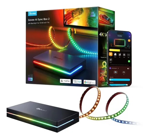 Govee AI Sync Box Kit 2 Set für intelligente Beleuchtung Wi-Fi/Bluetooth