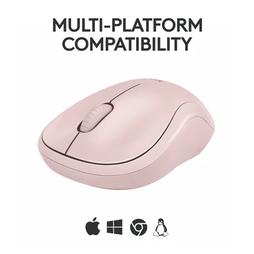 Logitech Maus M240 Silent Bluetooth - Maus-Typ: Mobile - Maus Features: Silent-Tasten - Scrollrad - Bedienungsseite: Universal - Detailfarbe: Pink - Rosa - Verbindungsart: Kabellos - Schnittstelle: Bluetooth
