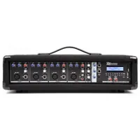 Power Dynamics Mischpult PDM-C405A - Bauform: Andere - Stereoeingänge: 1 - Digitale Schnittstelle: USB - Mic-/Linekanäle: 4 - Auxwege: 1 - Powermixer: Ja