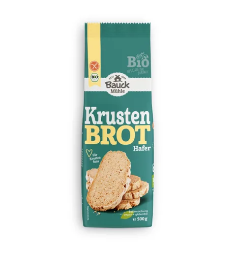 Bauck Mühle Backmischung Krustenbrot 500 g - Nährwertangabe pro: 100 g - Energiegehalt (in kj): 1470 KJ - Energiegehalt (in kcal): 348 Kcal - Fett: 3 g - Produkttyp: Brot - Davon gesättigte Fettsäuren: 0.5 g