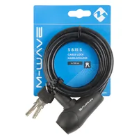 M-Wave 231010 bike lock Black 1500 mm Cable lock