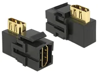 Delock Keystone-Modul HDMI Typ-A, 90°, SW 90° gewinkelt - Modultyp: Keystone - Anschluss Front: Buchse HDMI - Anschluss Rück: Buchse HDMI - Medientyp: Video - Schirmung: Ja - Verpackungseinheit: 1 Stück
