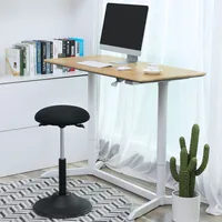 Songmics Hocher mit rutschfestem Bodenpolster Schwarz - Material: Plastik - Polyester - Stahl - Belastbarkeit: 120 kg - Sitzhöhe: 70 cm