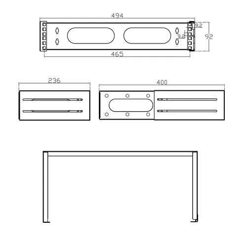InLine 19102C rack cabinet Wall mounted rack
