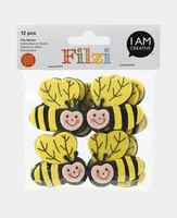 I AM CREATIVE Motivsticker FILZI Biene 12 Stück - Motiv: Biene