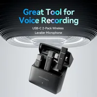 Set of 2 Vention USB-C microphones + charging case