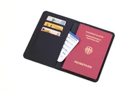 TROIKA Slim Pass passport cover Black Faux leather 5 pockets