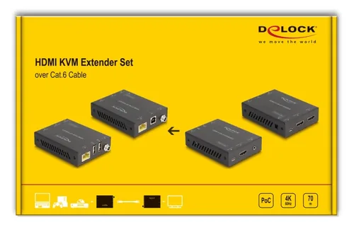 DeLOCK 65957 KVM extender Transmitter & receiver