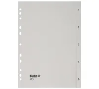 Biella 47140500U tab index Numeric tab index Polypropylene (PP) Grey
