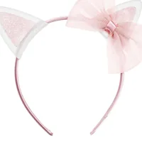 Partydeco Haarreif Katze mit Schleife 18.5 x 17 cm, Rosa - Packungsgrösse: 1 Stück - Produkttyp: Partyaccessoire - Material: Keine Angabe - Detailfarbe: Rosa - Motto: Karneval