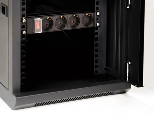 DeLOCK 10″ Network Cabinet with glass door 6U black