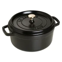 Staub La Cocotte 24cm rund, schwarz, Gusseisen
