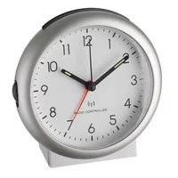 TFA Dostmann Funkwecker Silber - Funktionen: Snooze-Funktion - Alarm - Ausstattung: Zeit - Hintergrundbeleuchtung - Displaytyp: Analog - Detailfarbe: Silber - Funksignal: Ja - Betriebsart: Batteriebetrieb