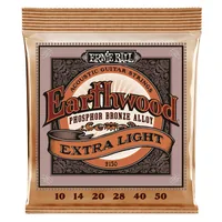 Ernie Ball Gitarrensaiten 2150 Earthwood PB – Extra Light 10-50 - Packungsgrösse: Satz - Zu Instrument: Westerngitarre - Saitenanzahl: 6-Saiter