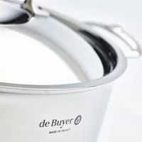 De Buyer Affinity Bratentopf Edelstahl mit Deckel 28 cm