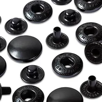 Prym Druckknöpfe Anorak Brüniert, 15 mm - Detailfarbe: Schwarz