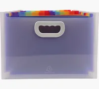Exacompta Fächermappe Crystal 33 x 23.5 cm, Transparent - Typ: Fächermappe - Ausstattung: Fächer - Taben - Detailfarbe: Transparent - Material: Polypropylen (PP)