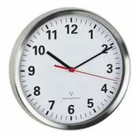 TFA Dostmann Funk-Wanduhr Silber, Ø 22 cm - Form: Rund - Detailfarbe: Silber - Uhrtyp: Analog - Funksignal: Ja - Funktionen: 24-Stundenanzeige - Detailmaterial: Glas - Edelstahl