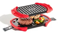 Lékué Mikrowellen-Grill 25.2 cm, Schwarz/Rot - Material: Silikon - Detailfarbe: Rot - Schwarz - Set: Nein - Unterteilungsmöglichkeit: Keine Angaben - Fassungsvermögen: 0 l