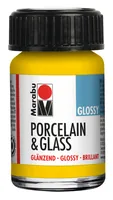 Marabu Glas- und Porzellanfarbe 220 Sonnengelb, 15 ml - Art: Glas- und Porzellanfarbe - Detailfarbe: Gelb - Set: Nein - Verpackungseinheit: 1 Stück