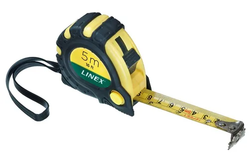 LINEX Rollmaßband 5 m cm- und Zoll-Skala flexibler