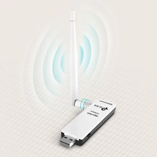 TP-Link WLAN-N USB-Stick TL-WN722N - Schnittstelle Hardware: USB 2.0 - WLAN Standard: IEEE 802.11n (Wi-Fi 4) - IEEE 802.11b (Wi-Fi 2) - IEEE 802.11g (Wi-Fi 3) - Frequenzband: 2.4 GHz - Formfaktor: Extern - Höhe Slot-Blech: Extern