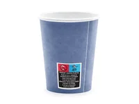 Partydeco Einwegbecher Happy Birthday 220 ml, 6 Stück - Produkttyp: Einwegbecher - Materialtyp: Papier - Material: Pappe - Detailfarbe: Marineblau - Verpackungseinheit: 6 Stück