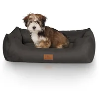Knuffelwuff Hunde-Bett Dreamline Velour, M-L, 85 x 63 cm, Schwarz - Breite: 63 cm - Länge: 85 cm - Detailfarbe: Schwarz - Tierart: Hund - Produkttyp: Bett