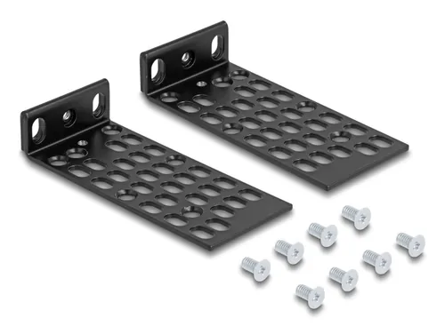 Universelles Rack Montage Set 2 Stück schwarz