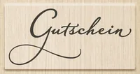 Heyda Stempel Gutschein 1 Stück - Motiv: Text - Detailfarbe: Hellbraun