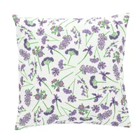 Esschert Design BK039 outdoor pillow/cushion White, Violet Pattern Square