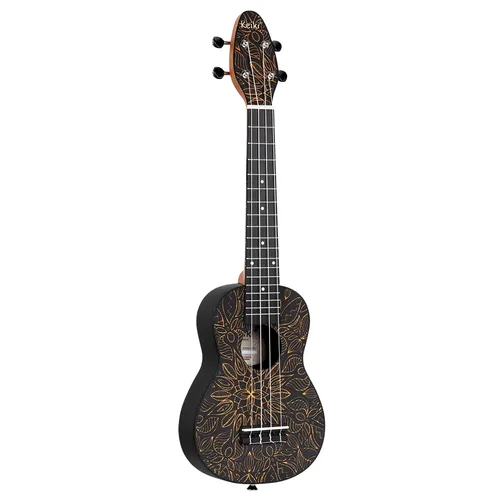Ortega Guitars Keiki Ukulele Pack Soprano Size Super Scale Ukulele Agathis / ABS Orange Kaleidoscope - K2SS-OKC