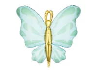Partydeco Folienballon Schmetterling Mint, 69 x 69 cm - Packungsgrösse: 1 Stück - Grösse: 69 x 69 cm - Produkttyp: Folienballon - Motiv: Schmetterling - Detailfarbe: Mint - Material: Polyethylen (PE)