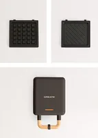Create Waffeleisen Stone 2 in 1 Compact Braun - Leistung: 800 W - Anzahl pro Durchgang: 1 - Motiv: Würfel