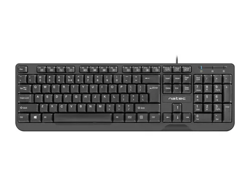 NATEC KEYBOARD TROUT SLIM USB, US LAYOUT, BLACK