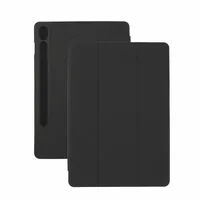 4smarts Tablet Book Cover Basic für Galaxy Tab S9 - Kompatible Hersteller: Samsung - Bildschirmdiagonale: 10.9  - Detailfarbe: Schwarz - Tablet Kompatibilität: Galaxy Tab S9 - Material: Polycarbonat (PC) - Thermoplastisches Polyurethan (TPU) - Eigenschaft
