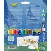 FABER-CASTELL Farbstifte Colour Grip 201546 Dino 18+6 Stück