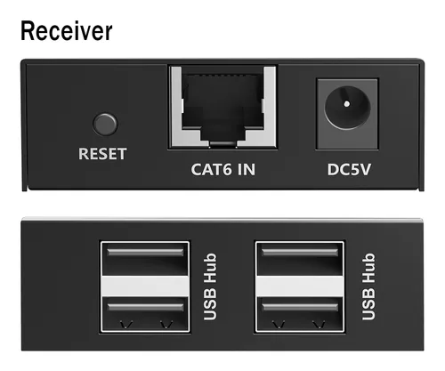 DIGITUS USB Extender 4xUSB-A 150m mit CAT6 schwarz