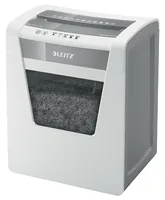 Leitz Bürogeräte Aktenvernichter IQ Office, P-4, bis zu 15 Blatt - Vernichtbare Aktentypen: Büroklammern - Papier - Schnittart: Partikelschnitt - Sicherheitsstufe: 4 - Schnittausgabe: 4 x 40 mm - Blattkapazität: 15 Seiten - Zufuhrautomatik: Nein