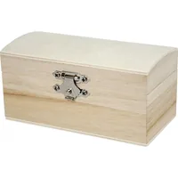 Creativ Company Holzartikel 11.5 cm 1 Stück - Produkttyp: Truhe - Breite: 5.8 cm - Höhe: 5.8 cm - Länge: 11.5 cm - Holzherkunft: China - Holzhandelsname: Paulownia tomentosa (Blauglockenbaum)
